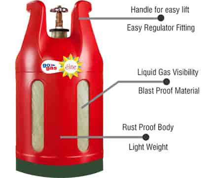 Gas Cylinders Go Gas Elite Cylinder features